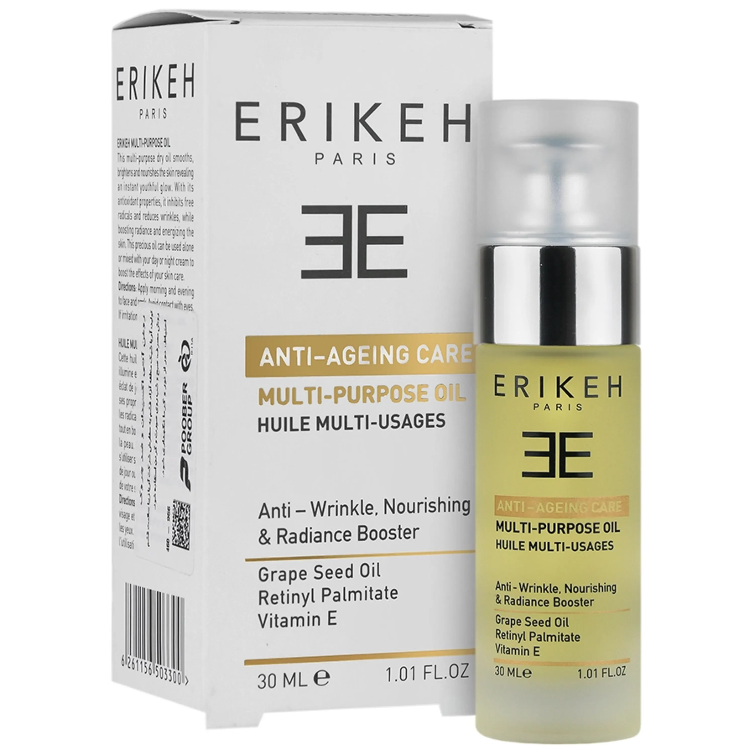 روغن آنتی اکسیدان و ضد چروک اریکه Erikeh حجم 30 میلی