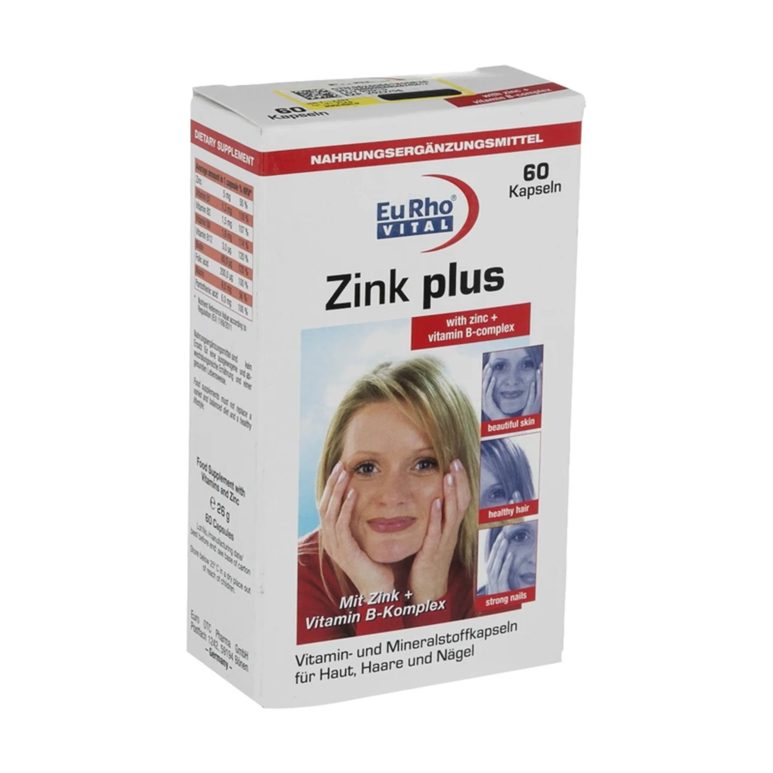 کپسول ژلاتینی نرم زینک پلاس 5 میلی گرم یوروویتال 60 عددی
