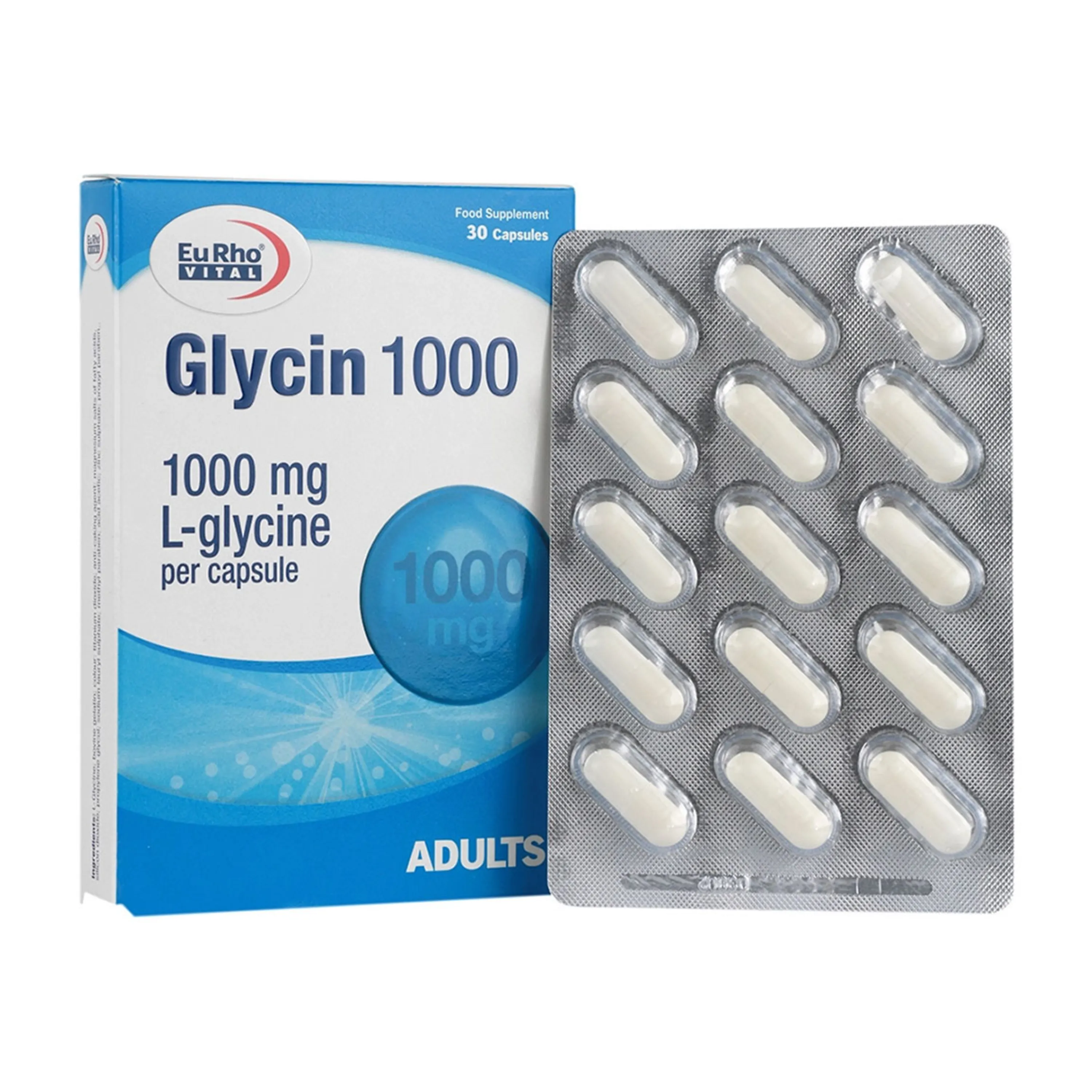 کپسول گلایسین 1000 میلی گرم یوروویتال 30 عددی
