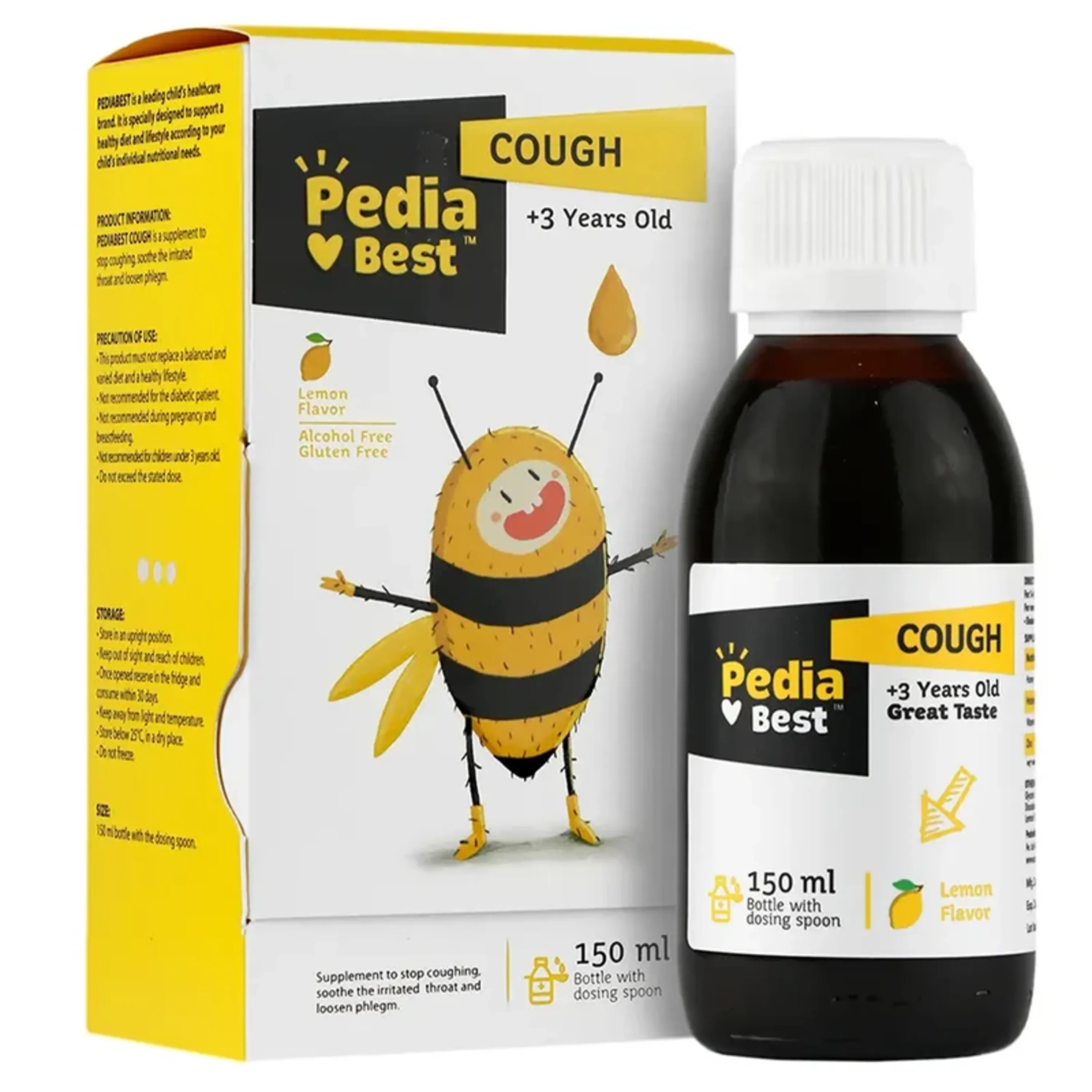 شربت ضد سرفه کاف پدیابست Pediabest حجم 150 میلی