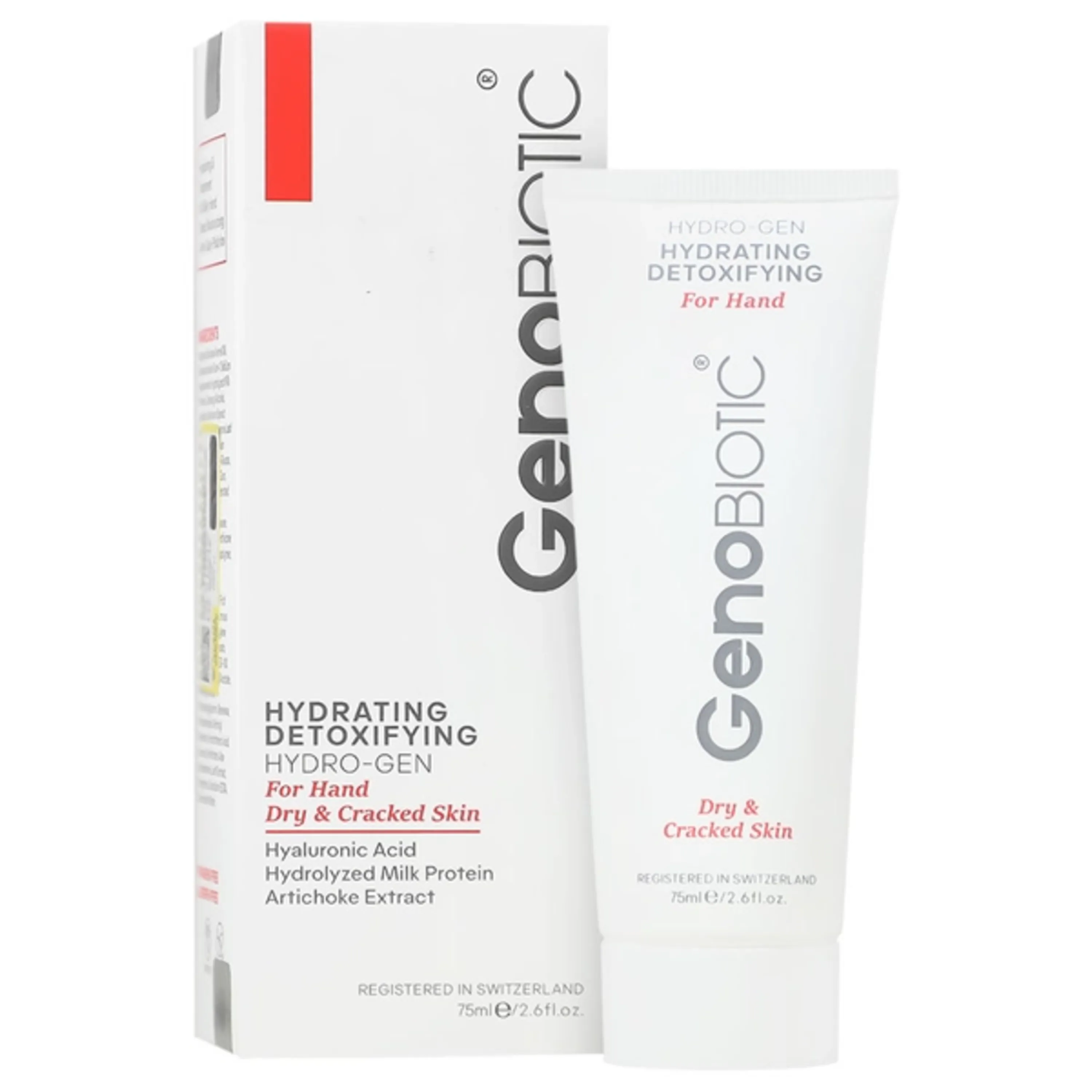 کرم رطوبت رسان و دتوکسیفای کننده دست ژنوبایوتیک پوست خشک، خیلی خشک و آتوپیک Genobiotic حجم 75 میلی