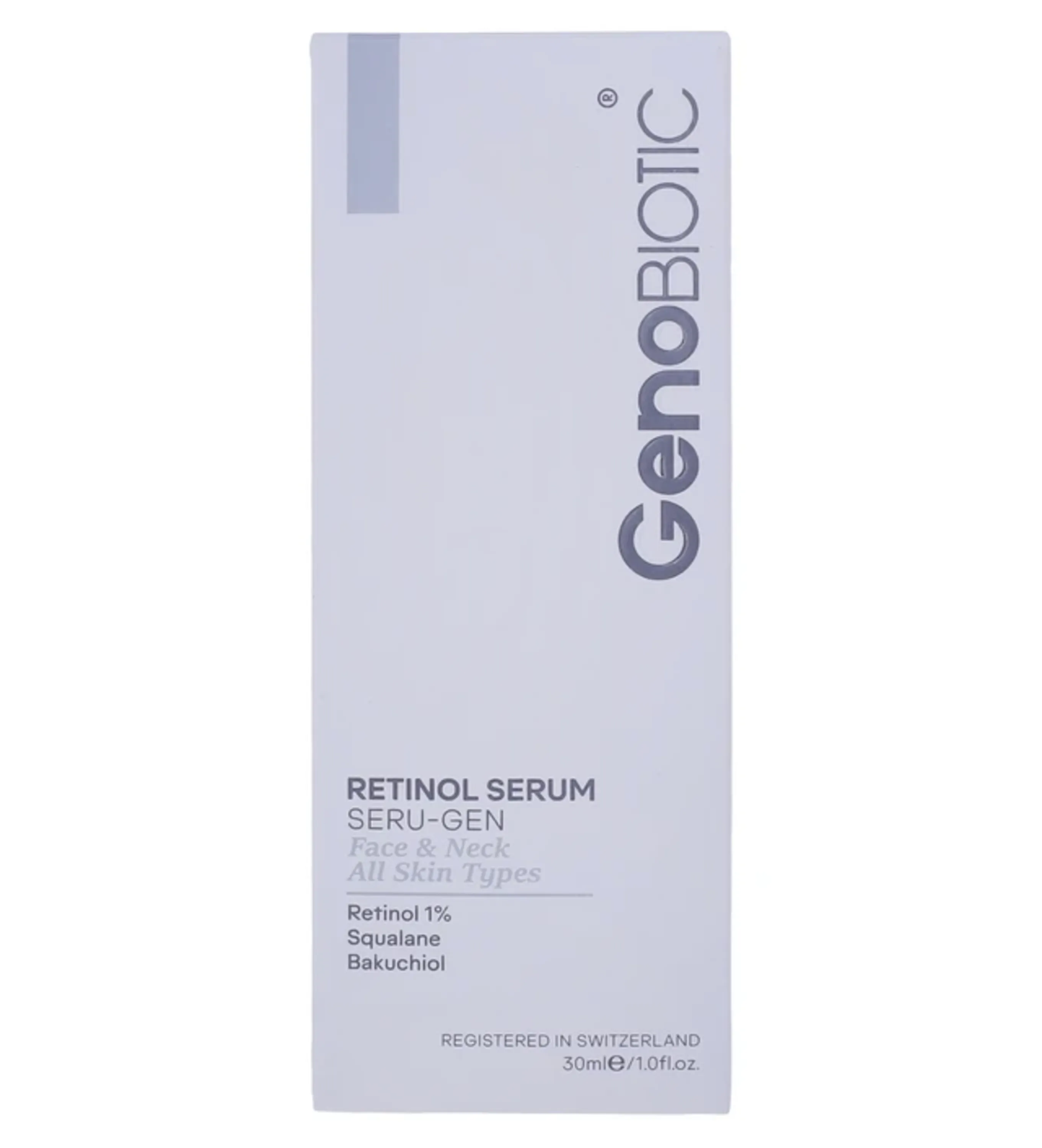 سرم رتینول صورت و گردن انواع پوست ژنوبایوتیک Genobiotic حجم 30 میلی