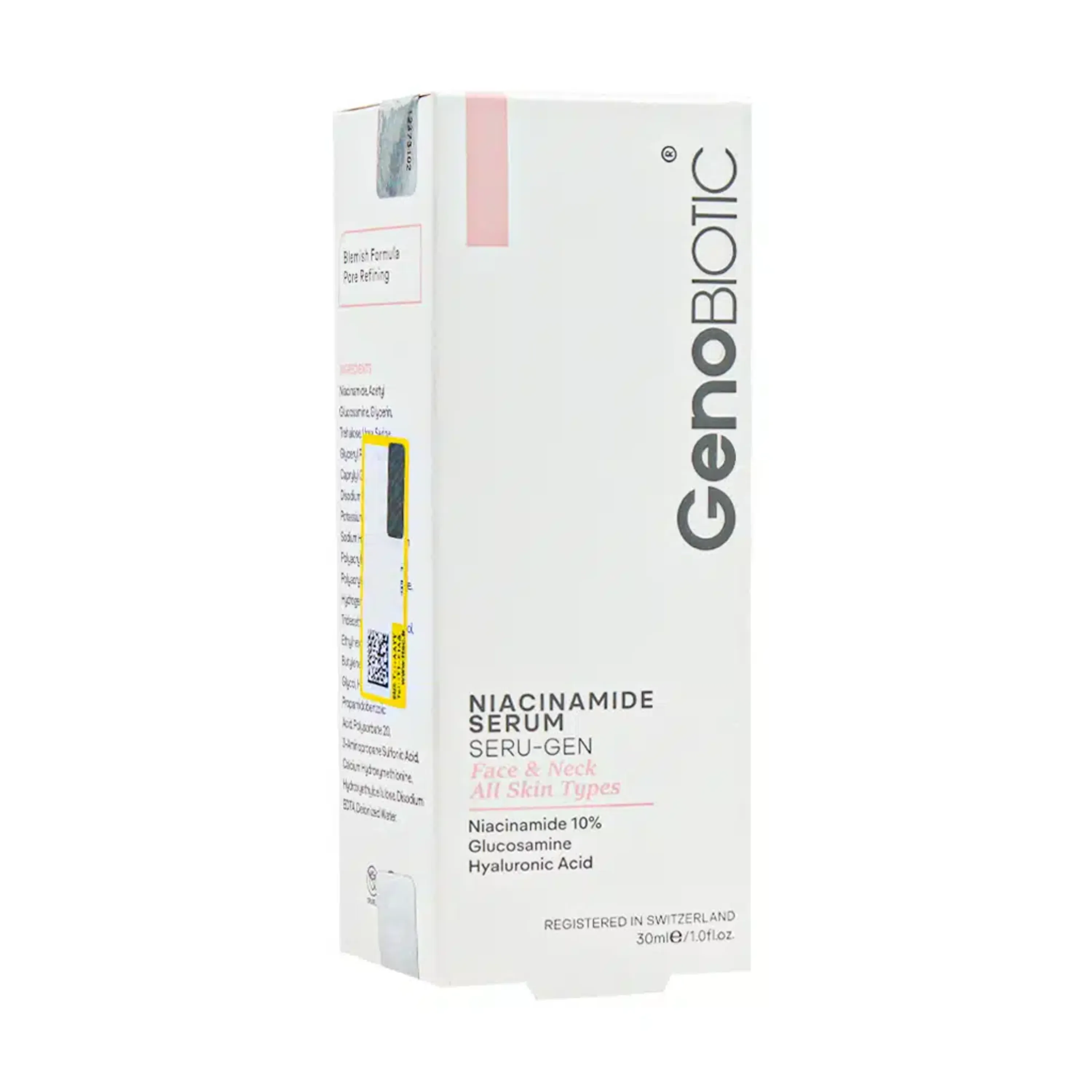 سرم نیاسینامید صورت و گردن انواع پوست ژنوبایوتیک Genobiotic حجم 30 میلی