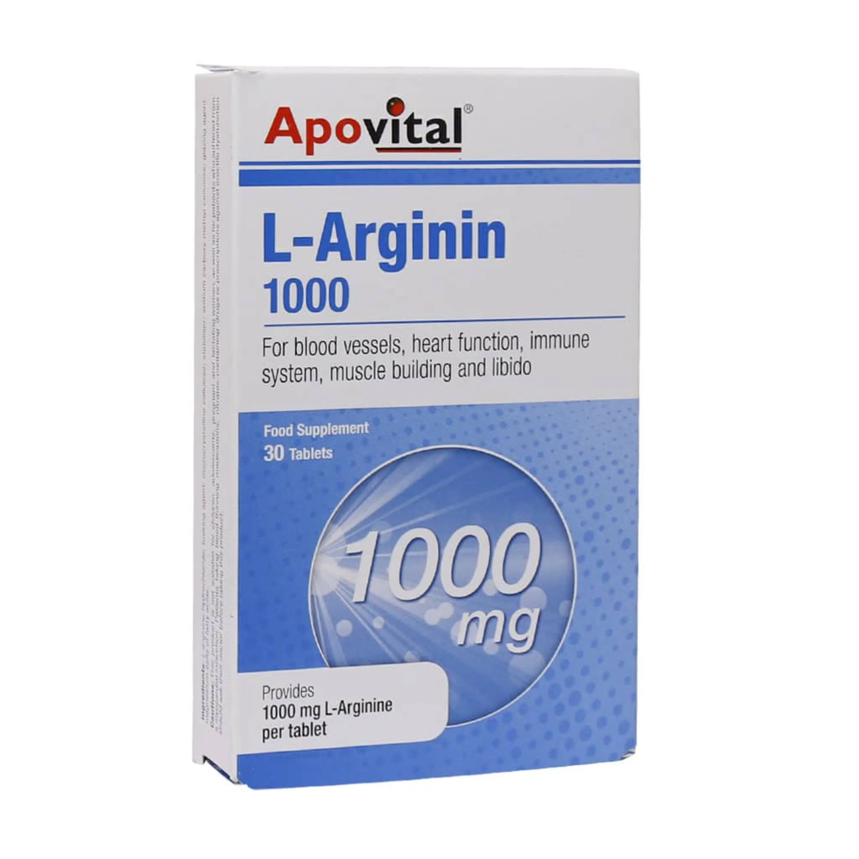 قرص ال آرژینین 1000 آپوویتال 30 عددی