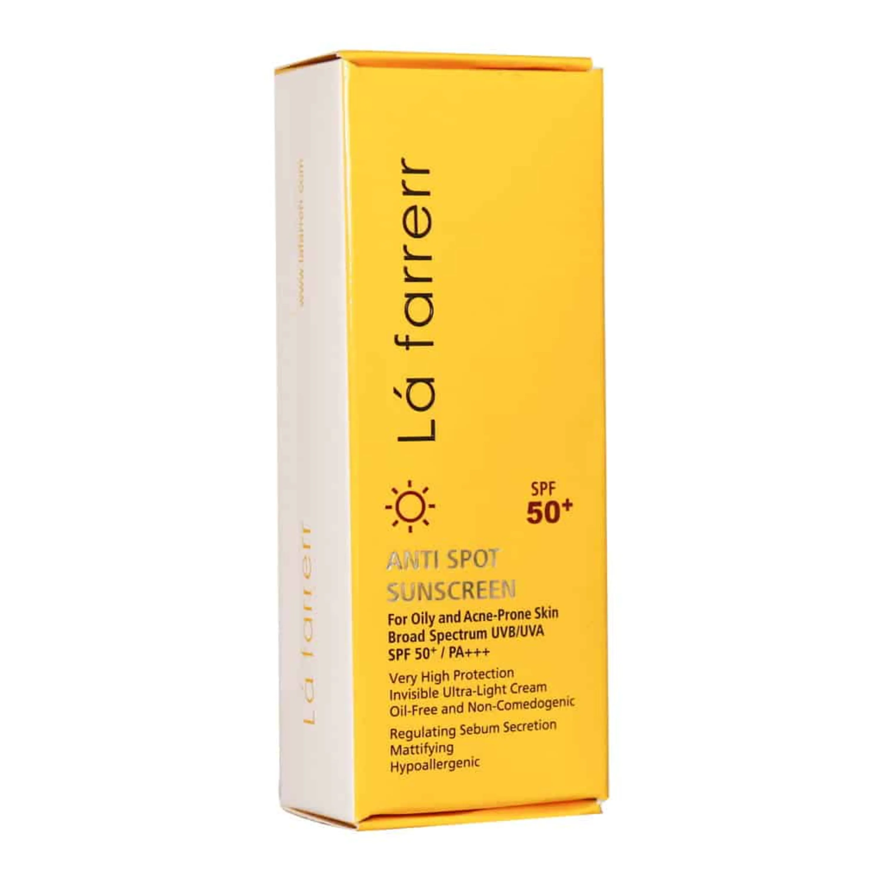 کرم ضد آفتاب و ضد لک بی رنگ لافارر SPF 50 پوست چرب و مستعد آکنه 40 میلی