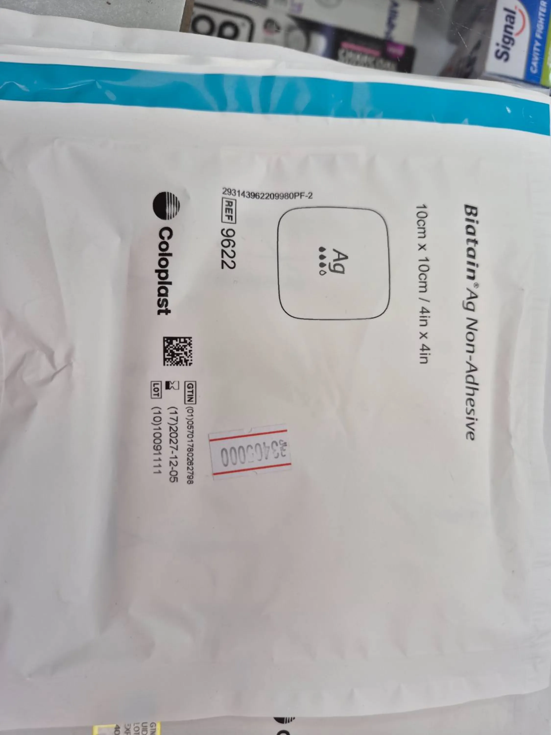 پانسمان فوم بیاتین نقره کلوپلاست سایز 10*10 بدون چسب