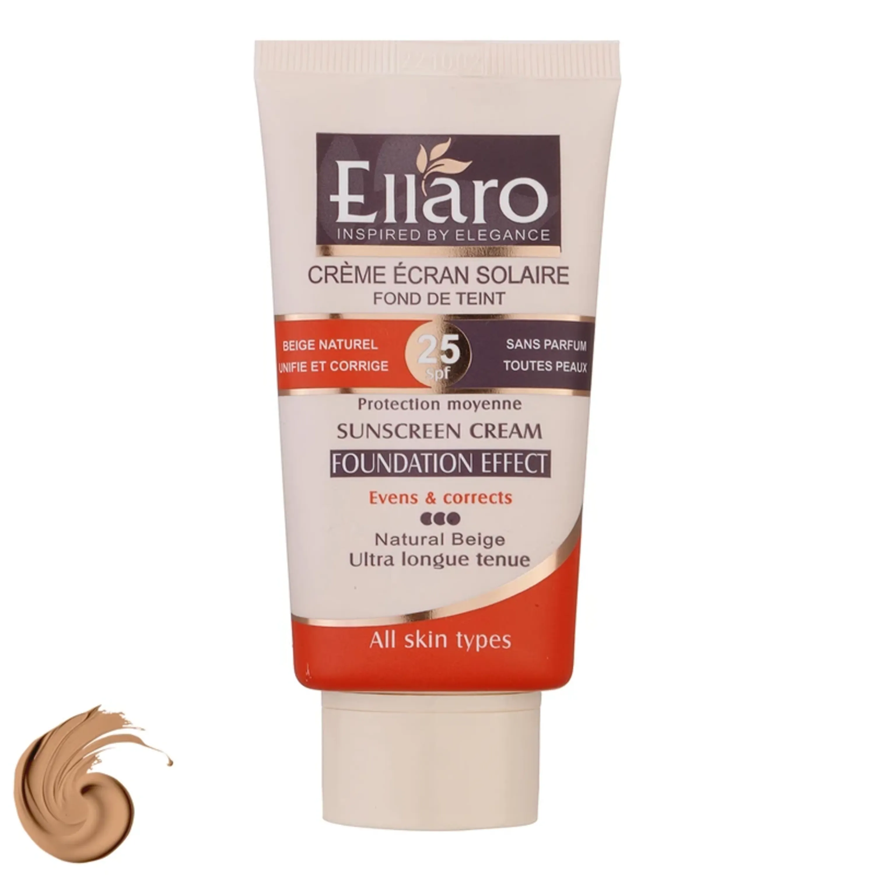کرم ضدافتاب SPF25 کرم پودری انواع پوست بژ طبیعی الارو 40 میلی