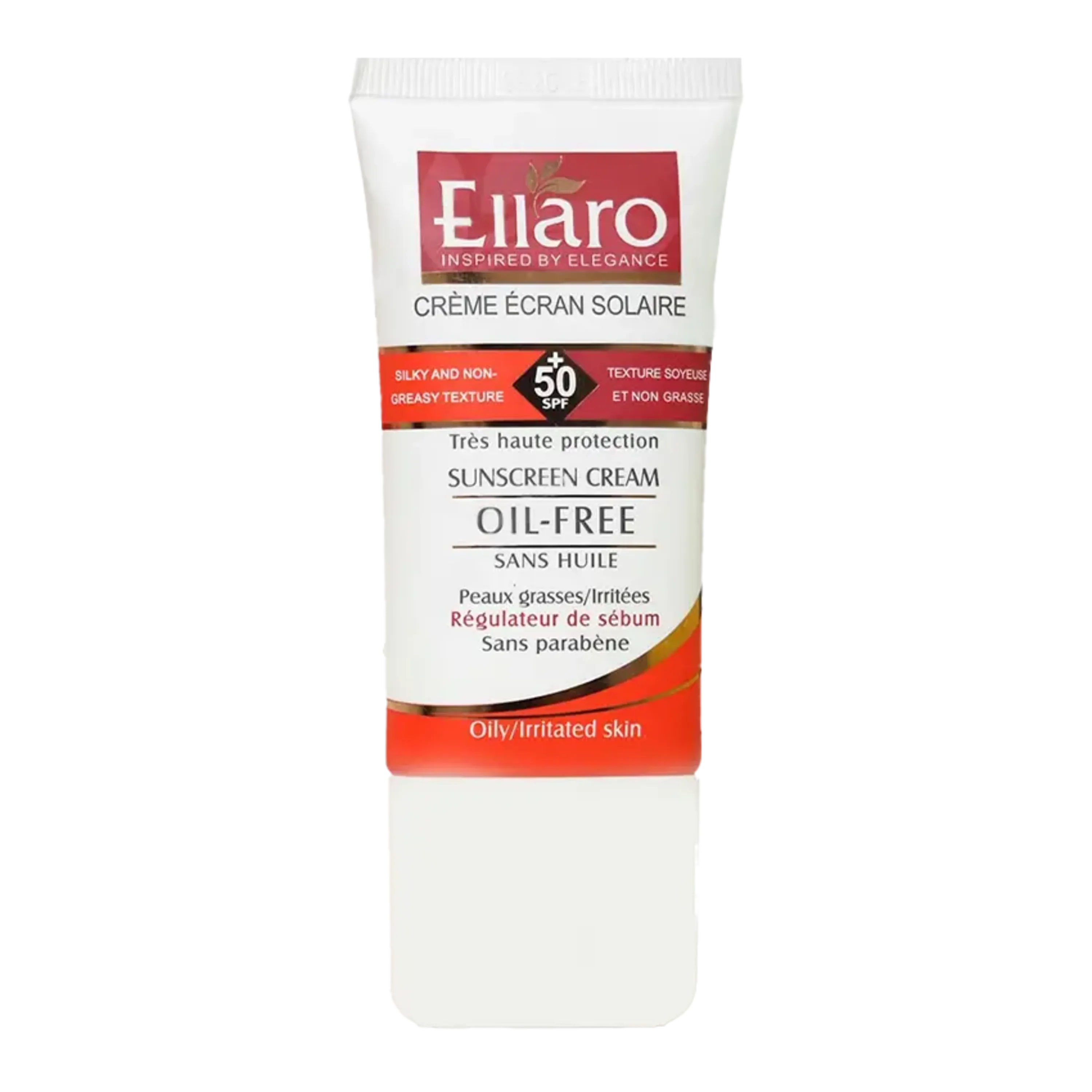کرم ضد افتاب SPF50 مناسب پوست چرب بدون رنگ الارو 40 میلی
