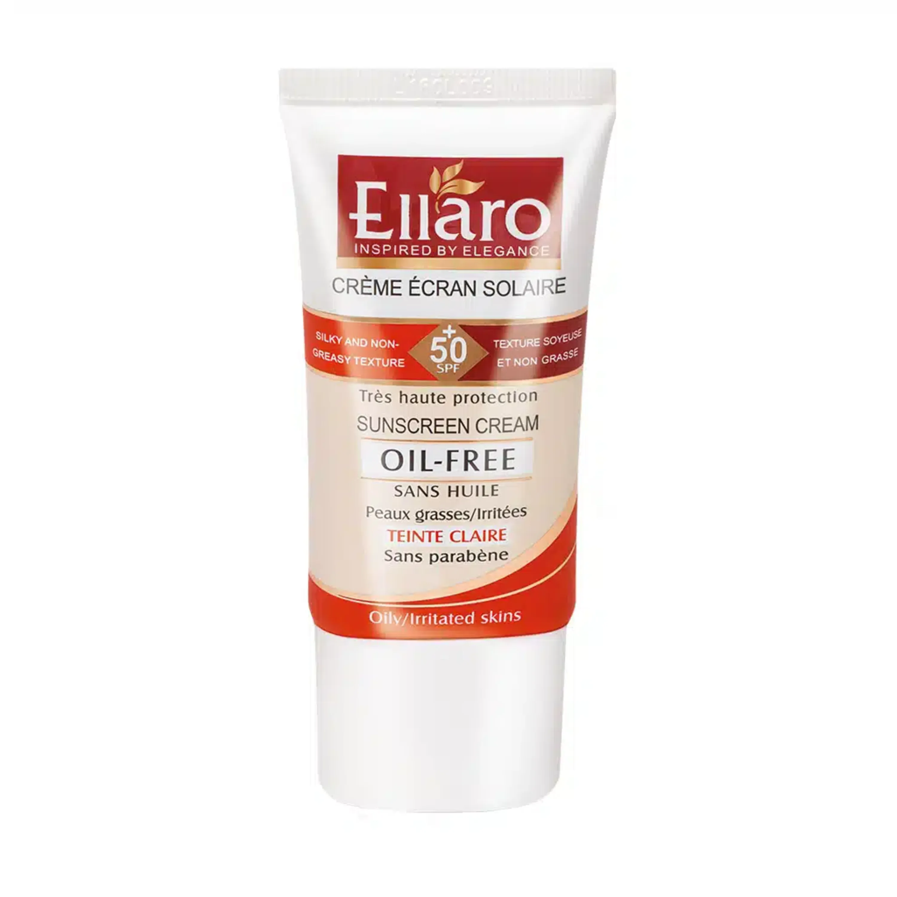 کرم ضد آفتاب SPF50 مناسب پوست چرب بژ روشن الارو 40 میلی