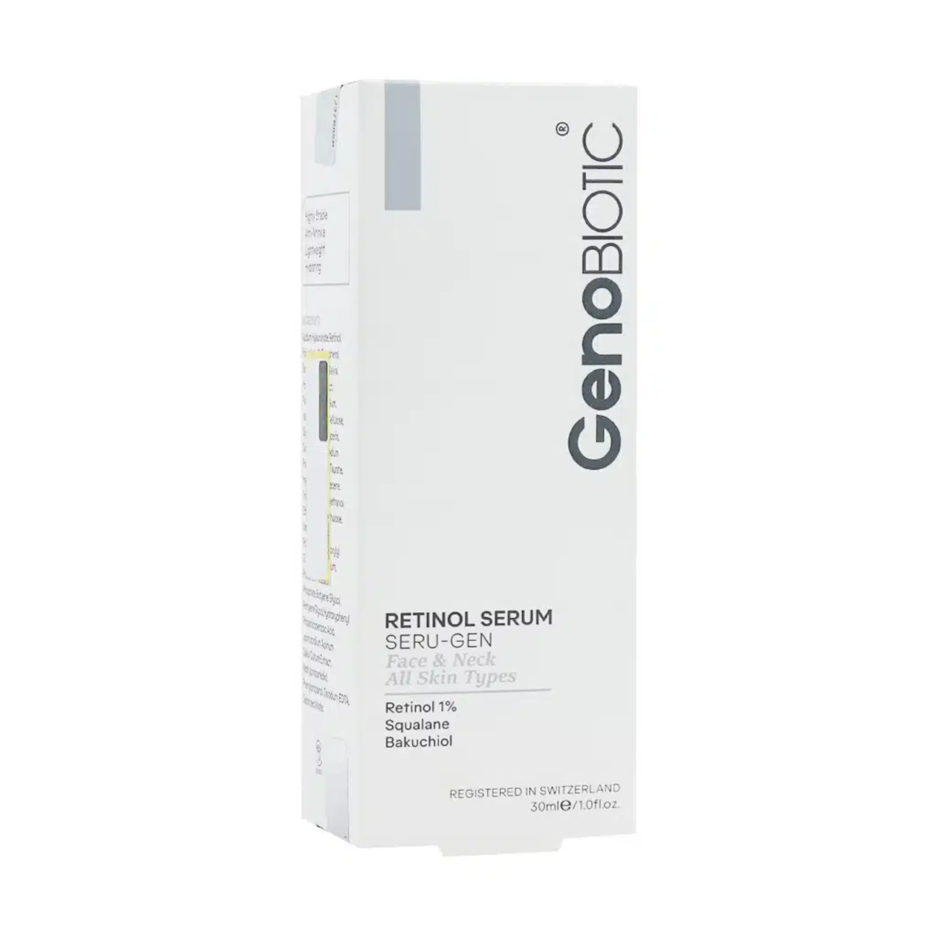 سرم رتینول صورت و گردن انواع پوست ژنوبایوتیک Genobiotic حجم 30 میلی