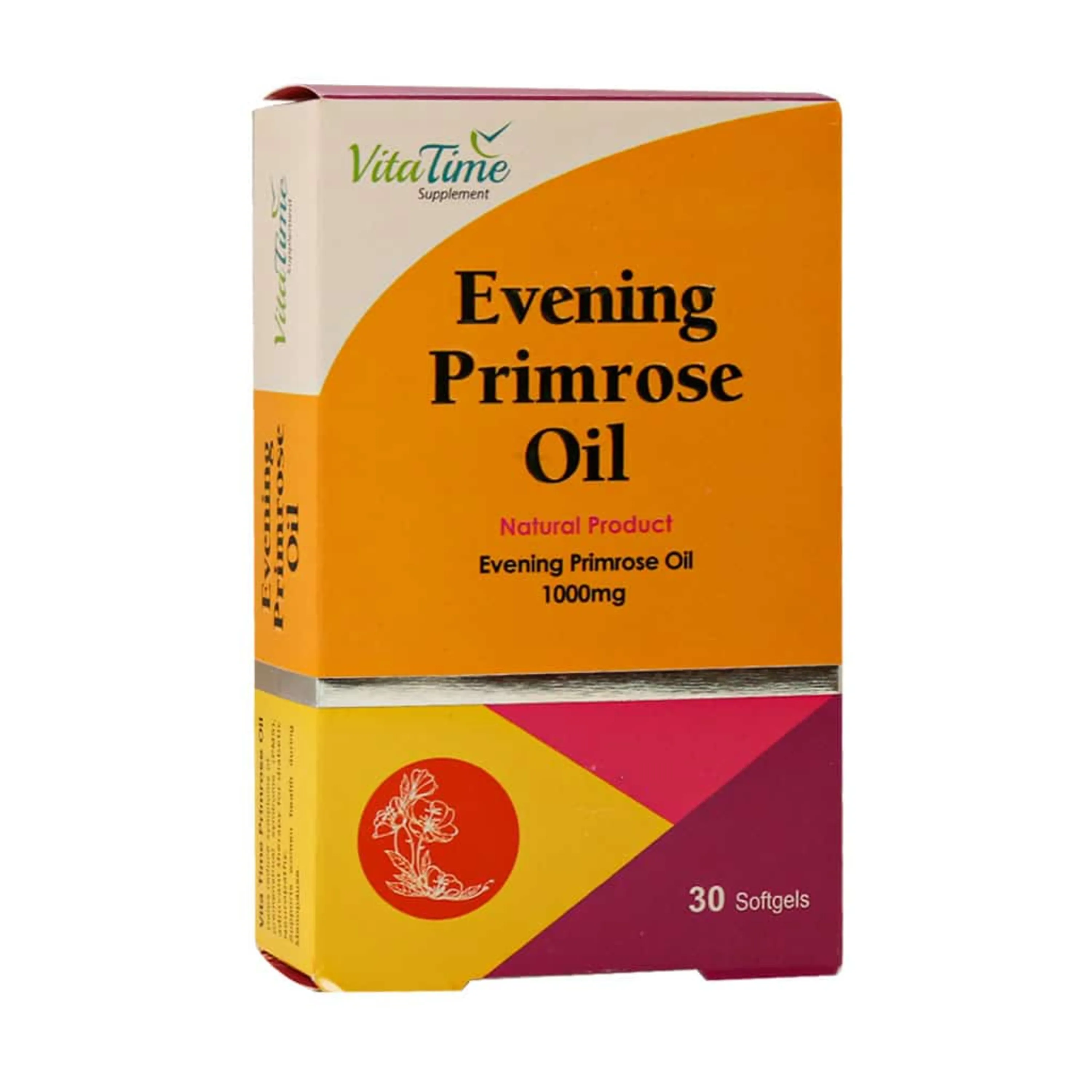 کپسول ژله ای روغن گل مغربی 1000 میلی گرم ویتا تایم 30 عددی