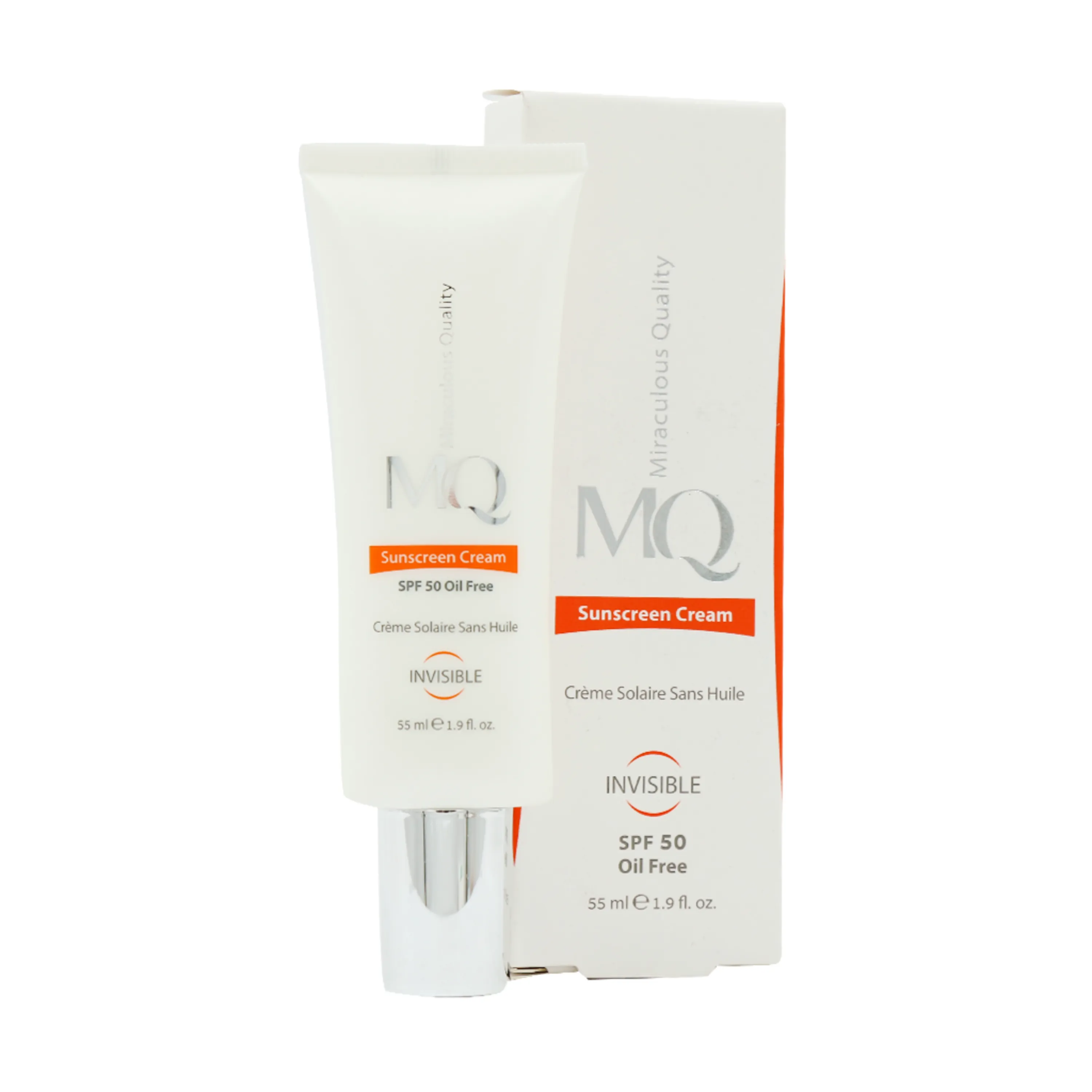 کرم ضد آفتاب فاقد چربی بی رنگ SPF50 ام کیو 55 میلی