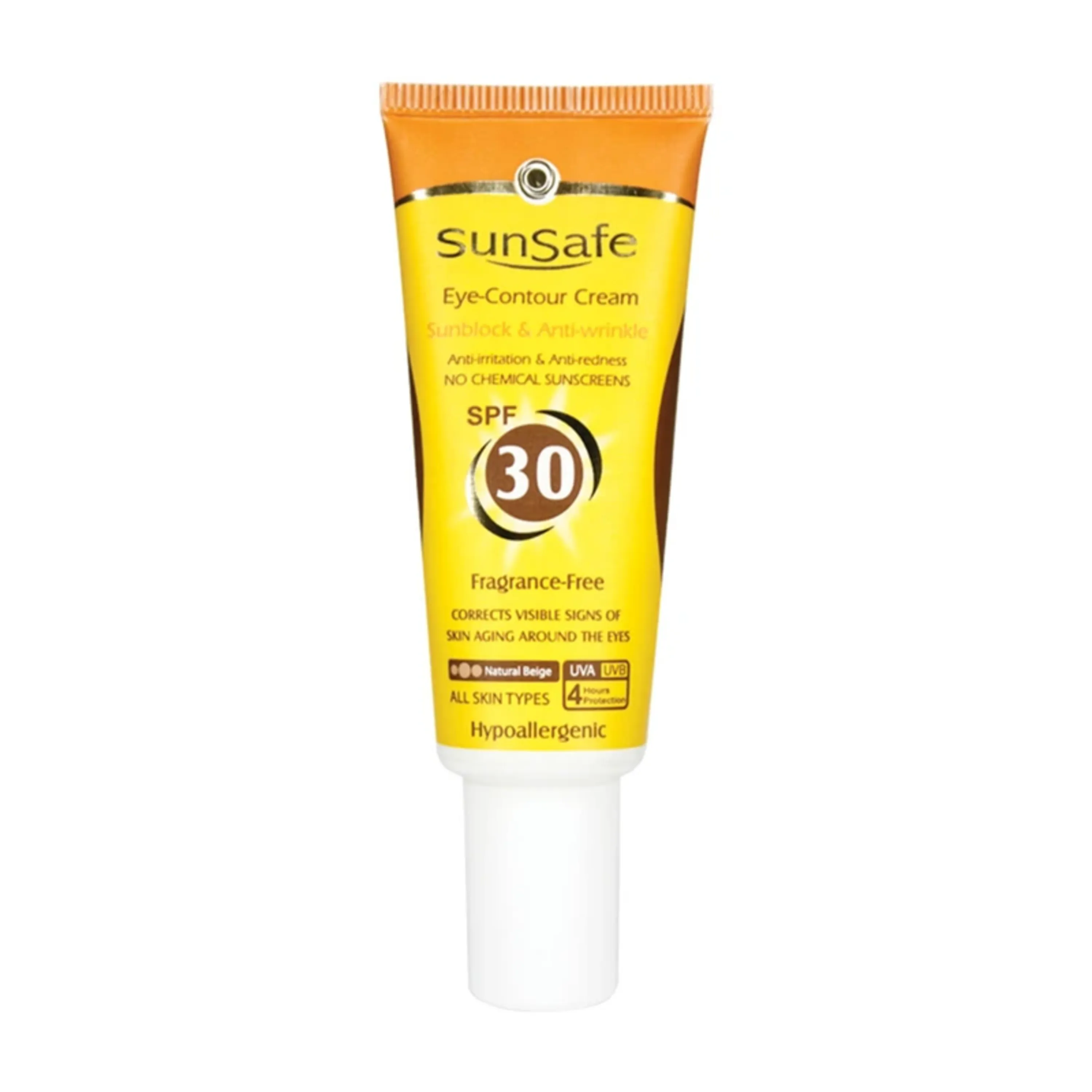 کرم دور چشم حاوی ضد آفتاب رنگ بژ طبیعی SPF30 سان سیف 20 میلی
