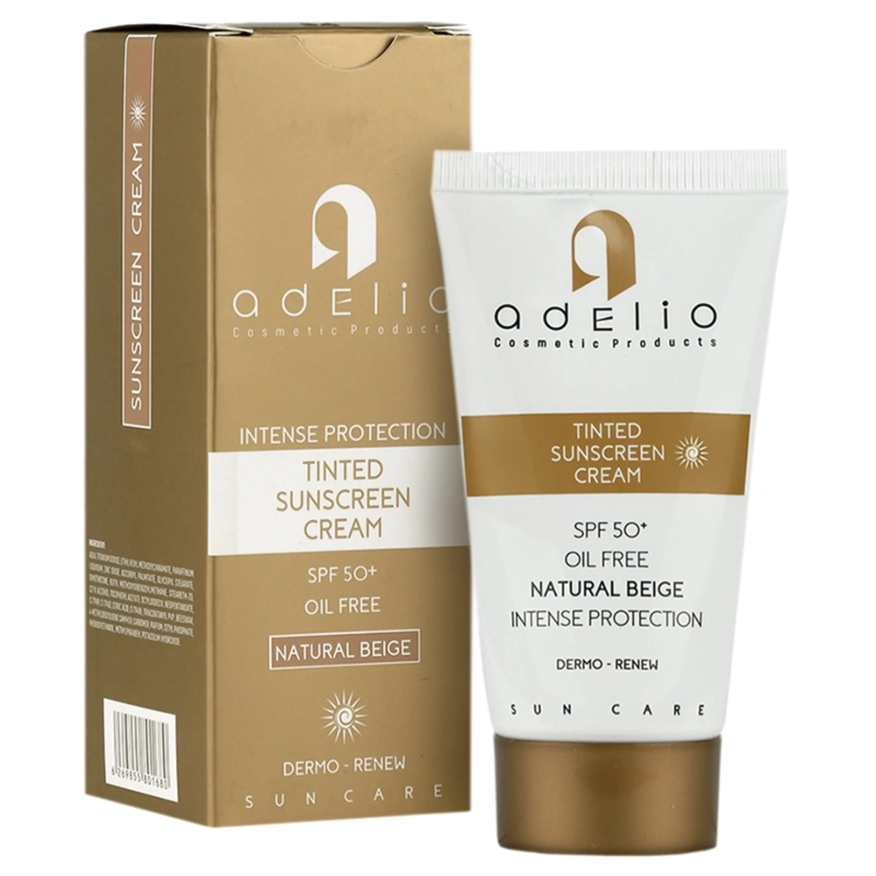 کرم ضد آفتاب مناسب پوست چرب SPF50 ادلیو شماره 2 رنگ بژ طبیعی 50 میلی