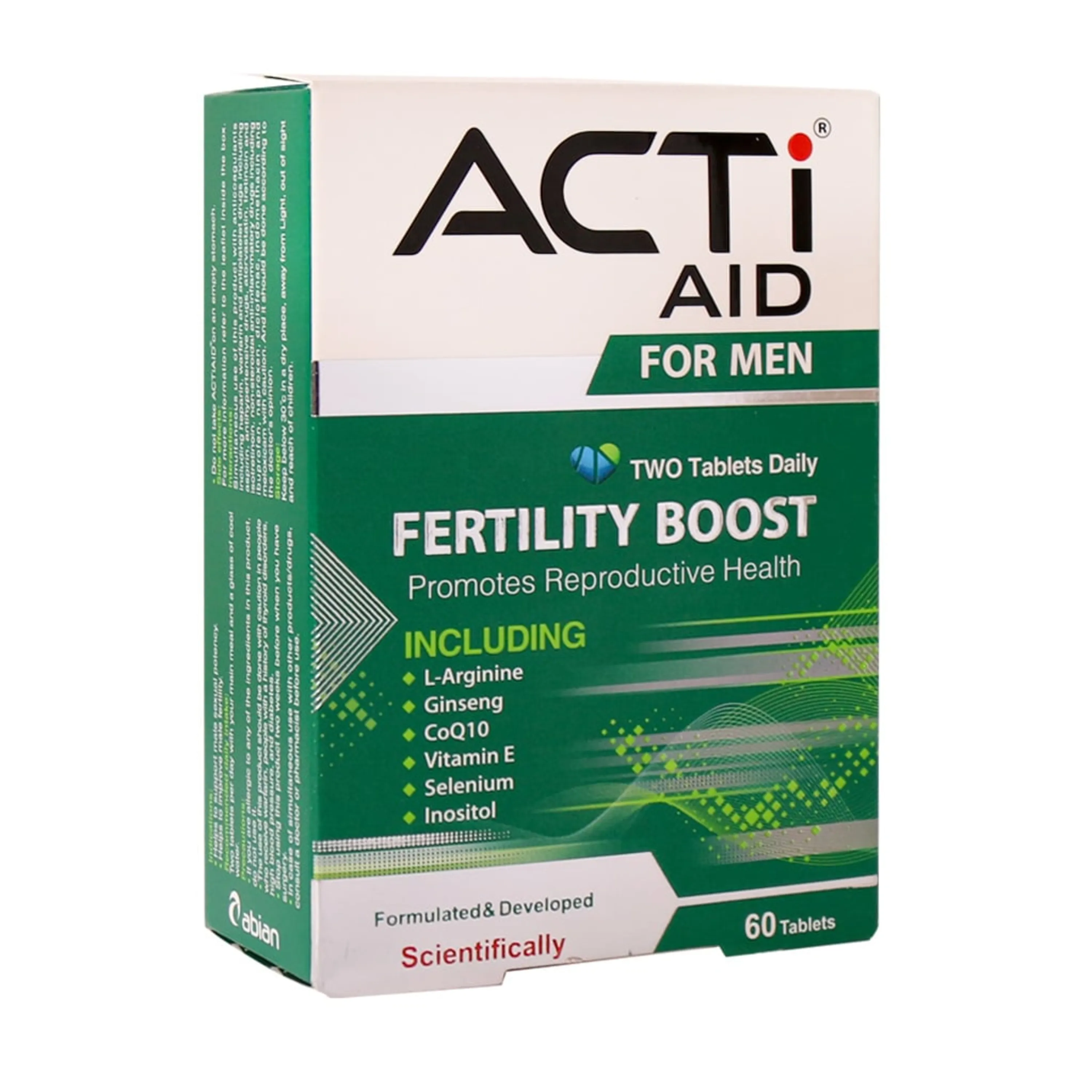 قرص تقویت جنسی و بهبود باروری آقایان اکتی اید ابیان دارو 60 عددی