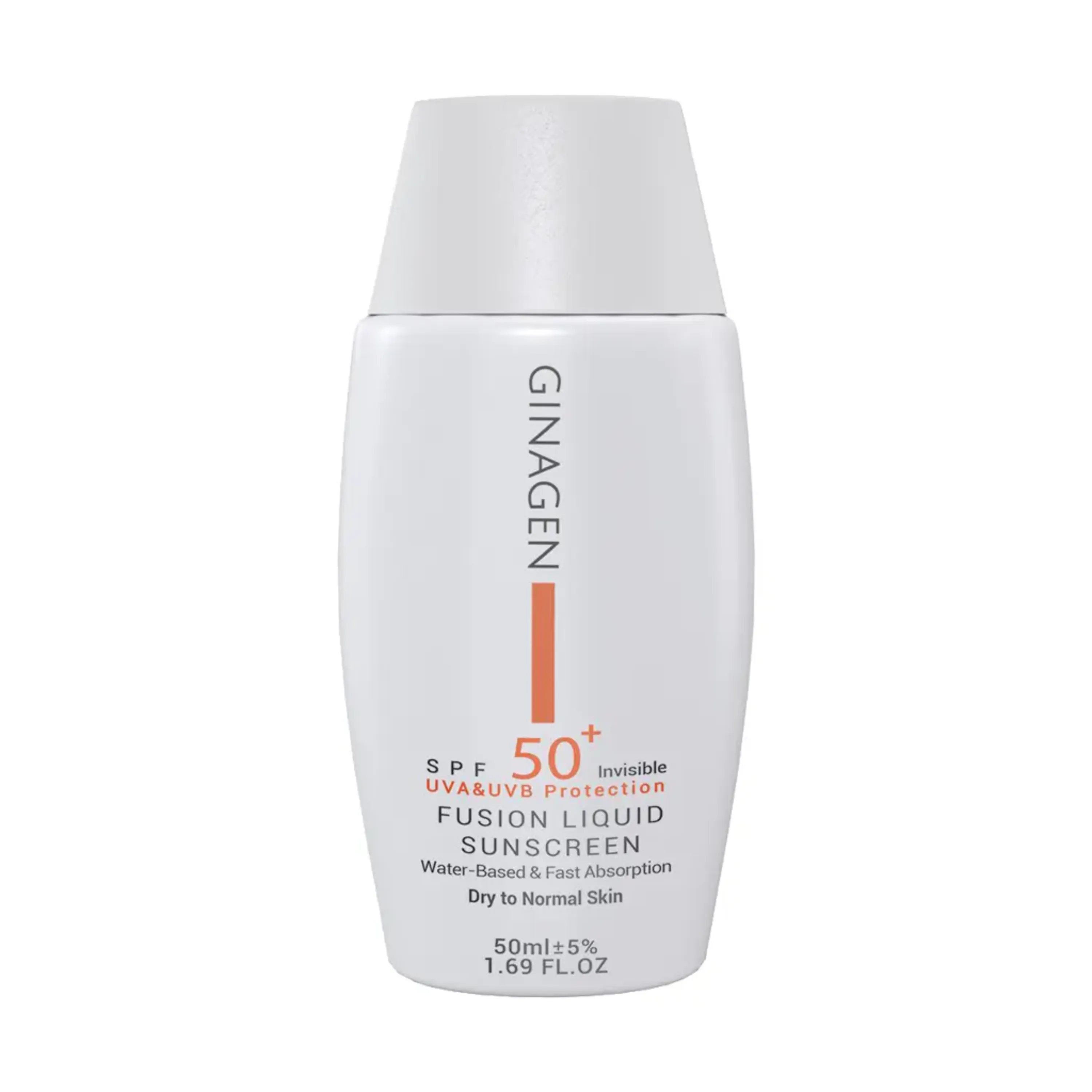 کرم ضد آفتاب بی رنگ ژیناژن SPF50 مناسب پوست خشک و نرمال 50 میلی