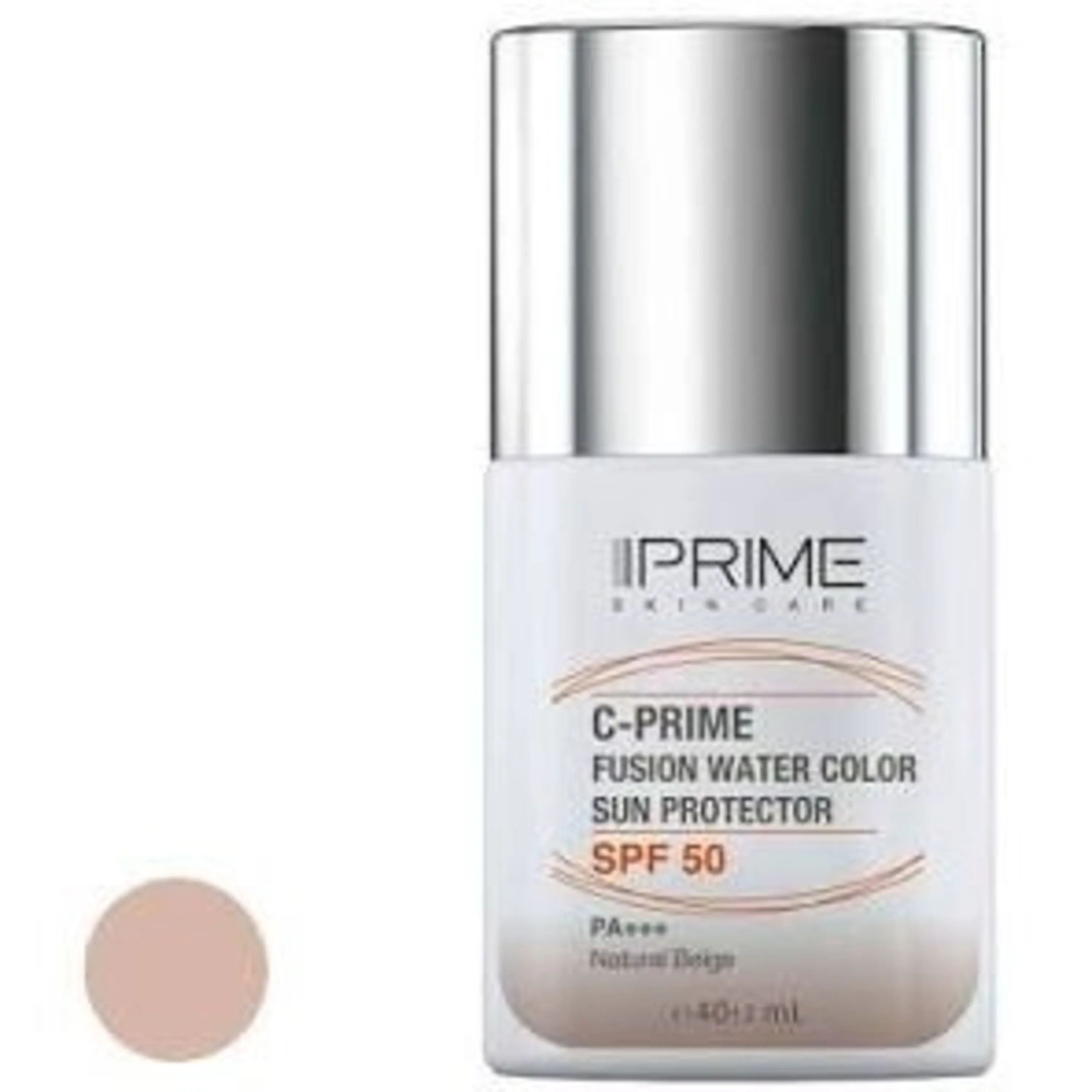 فلوئید ضد آفتاب رنگ بژ طبیعی SPF50 پرایم مناسب انواع پوست 40 میلی