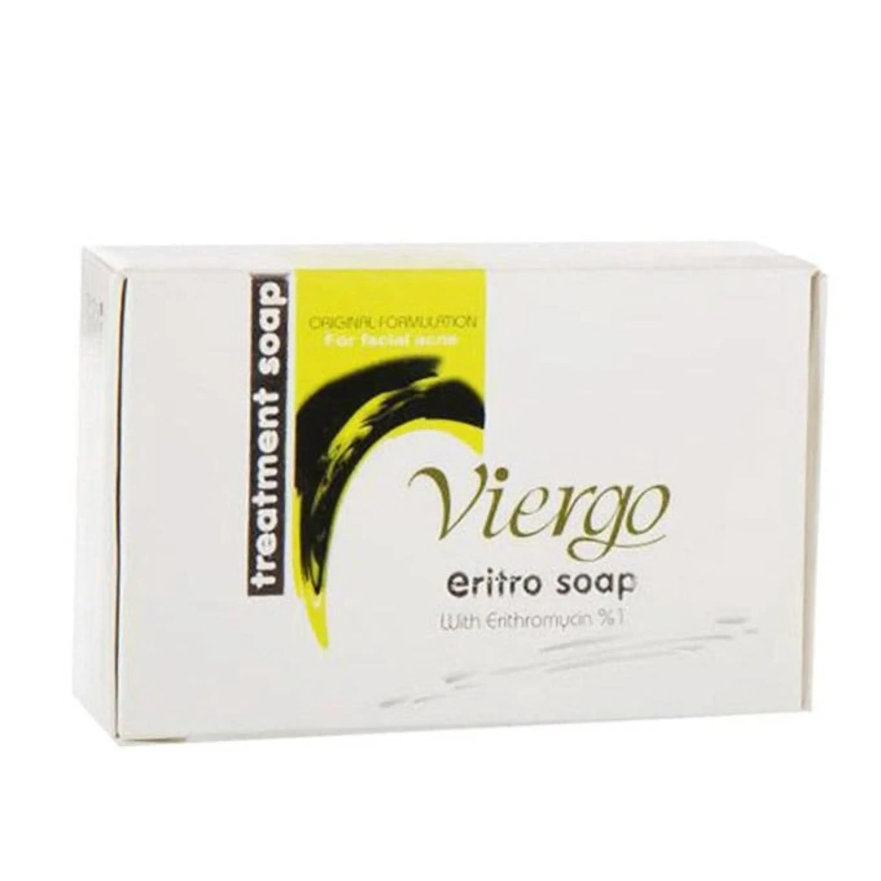 صابون اریترو ویرگو حاوی ماده موثره اریترومایسین 1% 100 گرمی