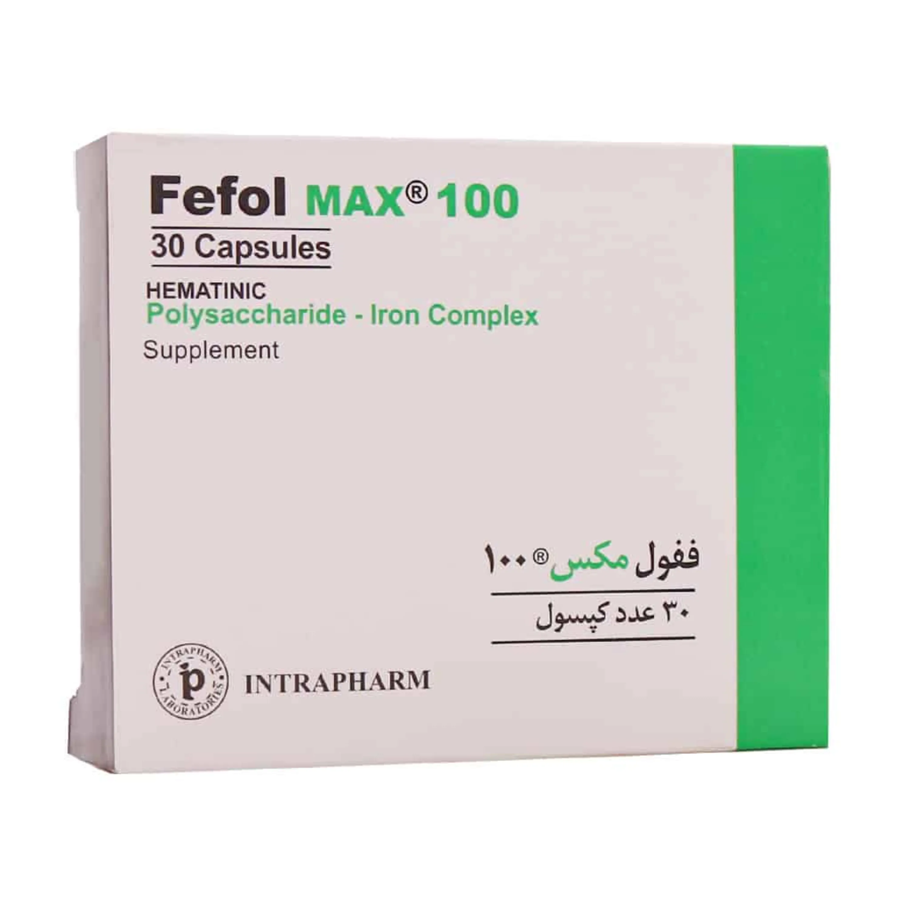 کپسول آهن ففول مکس 100 اینترافارم 30 عددی